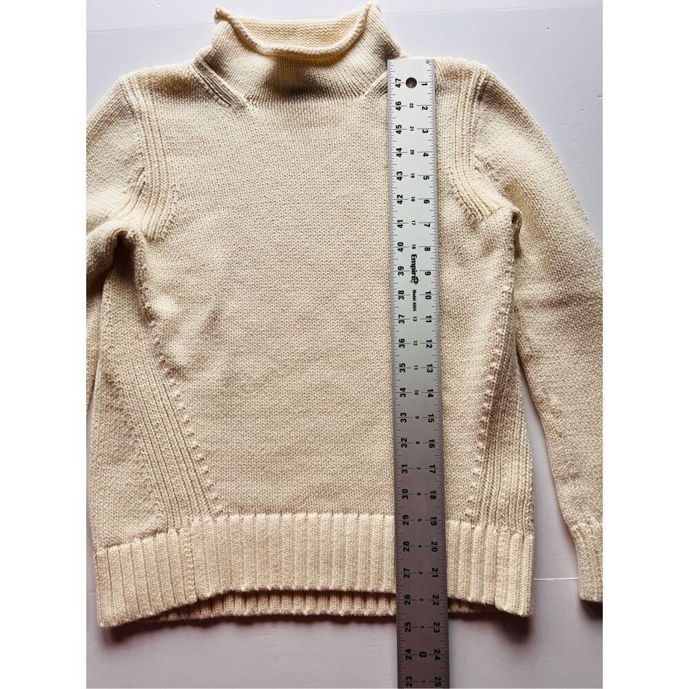 J. Crew ALWAYS 1988 Rollneck Preppy Knit Sweater Ivory Cream Womens Size Medium - Picture 5 of 9